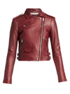 Iro Women's Ashville Leather Moto Jacket In Cardinal Red