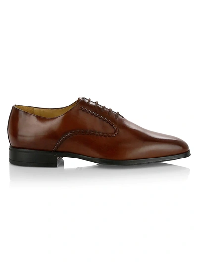 Sutor Mantellassi Heritage Medicea Leather Oxfords In Chestnut