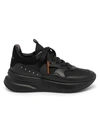 Alexander Mcqueen Oversized Runner Low-top Sneakers In Black