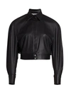 UNTTLD WOMEN'S BOXY LEATHER SHIRT,0400012206192