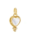 TEMPLE ST CLAIR WOMEN'S 18K YELLOW GOLD, ROCK CRYSTAL & DIAMOND SMALL BRAIDED HEART PENDANT,400012173347