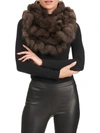 GORSKI SABLE FUR INFINITY KNIT SCARF WITH RUFFLES,400013299691