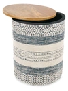 ANAYA HANDWOVEN STRIPED STORAGE SIDE TABLE,400013113603