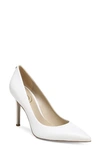 Sam Edelman Beth Croc-effect Leather Pumps In Bright White Leather