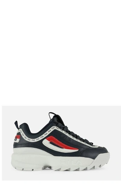 Fila Disruptor Ii Premium Sneaker In Navy/ White/ Red