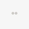 Tory Burch Miller Crystal-embellished Stud Earrings In Silver