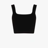 Matteau Nineties Cropped Knit Tank Top In Black