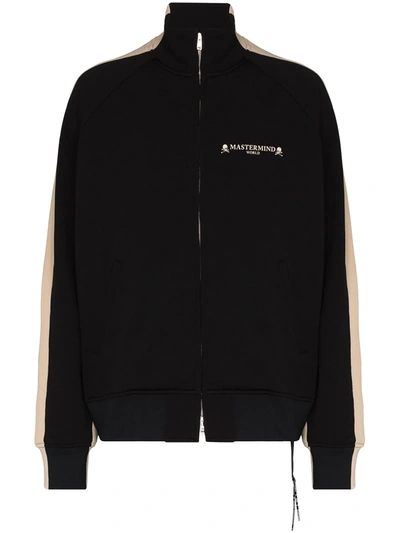 Mastermind Japan Side Stripe Zip-up Jacket In Black