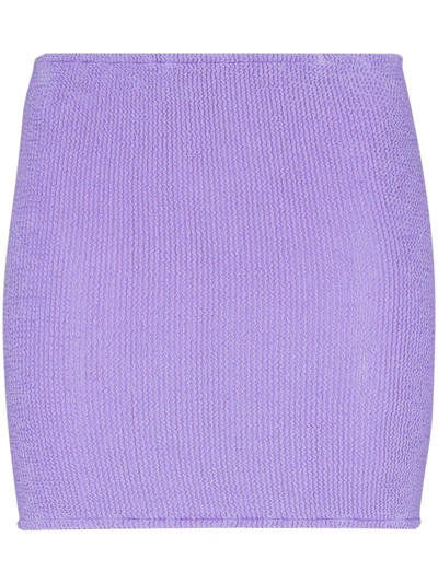 HUNZA G FITTED KNIT MINI SKIRT