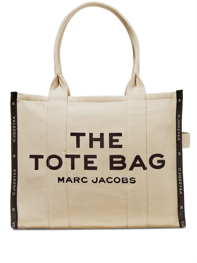 Marc Jacobs Large The Jacquard Tote Bag In Sand