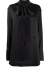 JIL SANDER MOCK-NECK SILK BLOUSE