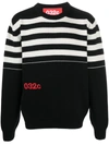 032C LOGO-EMBROIDERED STRIPE JUMPER