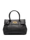 Mulberry 'bayswater' Black Handbag With Twist-lock Fastening In Black