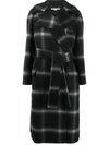 Stella Mccartney Multicolor Wool Oversize Coat In Black