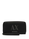 ARMANI EXCHANGE PEBBLED ZIP-AROUND WALLET