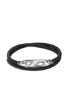 John Hardy Classic Chain Sterling Silver & Leather Double Wrap Bracelet In Black