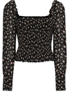 REFORMATION PINTO SMOCKED FLORAL-PRINT TOP