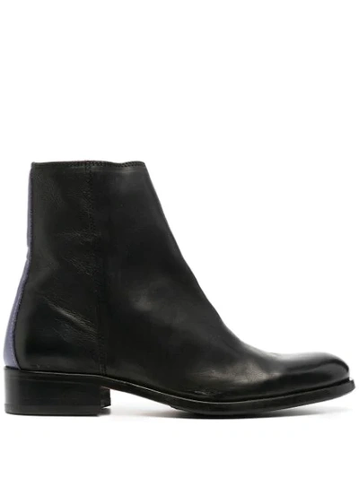 Paul Smith Adalia Heel Trim Boots In Black