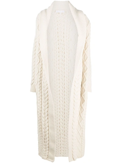 Ami Amalia Highlander Organic Wool Coat In White