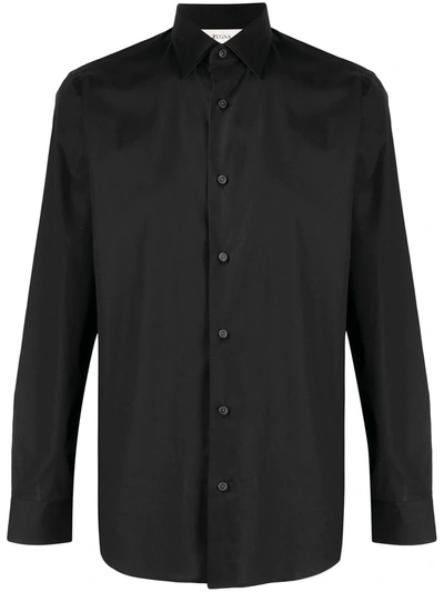 Z Zegna Poplin Shirt In Black