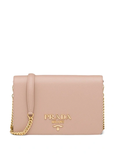 Prada Saffiano Mini Leather Bag In Light Pink