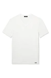 TOM FORD COTTON JERSEY V-NECK T-SHIRT,T4M091040