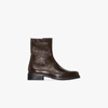 Our Legacy Green Camion Leather Boots In Green