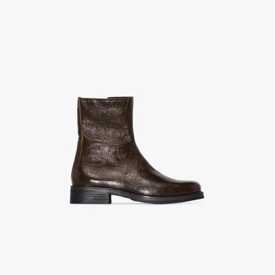 Our Legacy Green Camion Leather Boots
