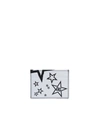 DOLCE & GABBANA WHITE STAR EMBOSSED LEATHER CARD HOLDER,11625521