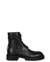 ANN DEMEULEMEESTER BLACK COMBAT BOOTS,11625407