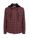 Off-white Check Hooded Jacket In Red Black