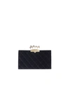 ALEXANDER MCQUEEN ALEXANDER MCQUEEN JEWELED FOUR-RING POUCH,11625954