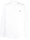 Polo Ralph Lauren Embroidered Logo Button-down Shirt In White