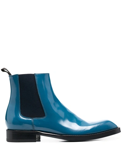 Paul Smith Stealth Chelsea Boots In Blue