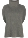 AMI AMALIA SLEEVELESS SCANDINAVIAN TURTLENECK JUMPER