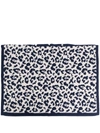 AMI AMALIA LEOPARD MERINO-KNIT PILLOWCASE