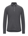 Mp Massimo Piombo Polo Shirts In Lead