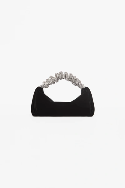 Alexander Wang Scrunchie Mini Bag In Velvet Crystal In Black