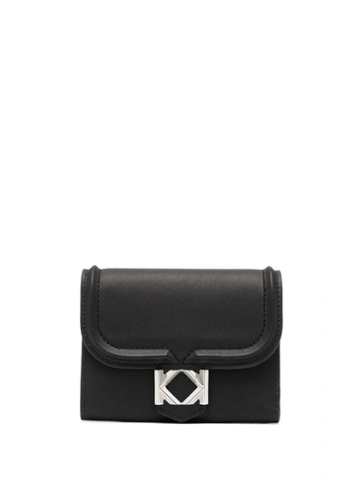 Karl Lagerfeld Miss K Medium Flap Wallet In Black