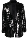 BALMAIN SEQUIN-EMBELLISHED DOUBLE-BREASTED BLAZER