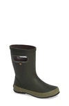 Bogs Skipper Solid Waterproof Rain Boot In Dark Green