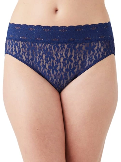 Wacoal Halo Lace High-cut Briefs In Blueprint