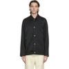 JIL SANDER BLACK WOOL & SILK BLOUSON JACKET