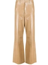 MARNI LEATHER HIGH-WAISTED TROUSERS
