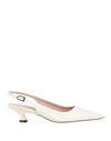 TOD'S TOD'S WOMAN PUMPS WHITE SIZE 7.5 SOFT LEATHER,11967113MJ 10