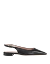 TOD'S TOD'S WOMAN BALLET FLATS BLACK SIZE 7.5 LEATHER,11967141TN 7