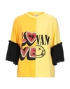 SEMICOUTURE SEMICOUTURE WOMAN T-SHIRT YELLOW SIZE M COTTON, POLYESTER,12516646CD 4