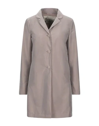 HERNO HERNO WOMAN OVERCOAT & TRENCH COAT TAUPE SIZE 10 POLYESTER, POLYAMIDE, ELASTANE,16002459TI 3