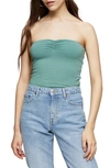 Topshop Bandeau Top In Sage