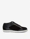 JIMMY CHOO MIAMI SUEDE AND PATENT-LEATHER TRAINERS,834-10132-MIAMISPT